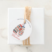 Folk Nordic Winter Mittens Vrolijk Kerstfeest Bedankjes Labels (In situ)