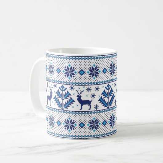 Folk ornament patroon Koffie Mok (Voorkant links)
