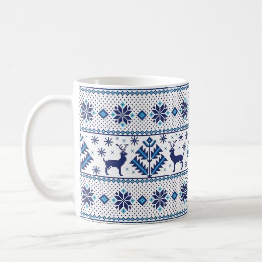 Folk ornament patroon Koffie Mok (Links)