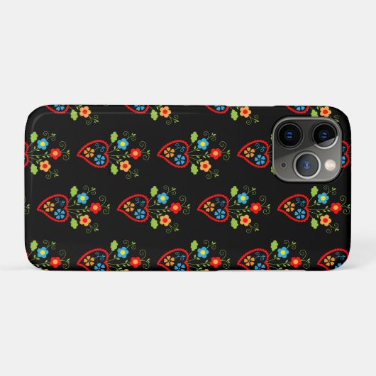 Folk portugese bloei hartpatroon Case-Mate iPhone case (Achterkant (horizontaal))