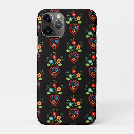 Folk portugese bloei hartpatroon Case-Mate iPhone case (Achterkant)