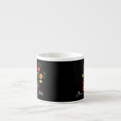 Folk portugese bloeiende hartmok espresso kop (Voorkant)