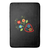 Folk portuguese bloeiend hart badmat (Voorkant Verticaal)