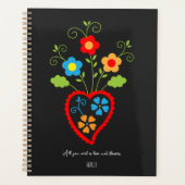 Folk portuguese bloeiend hart planner (Voorkant)