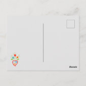 Folk portuguese blooming wedding anniversary briefkaart (Achterkant)