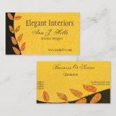 Folk Promotional Interior Designer Elegant Visitekaartje (Voorkant / Achterkant)