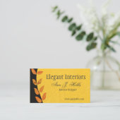 Folk Promotional Interior Designer Elegant Visitekaartje (Staand voorkant)