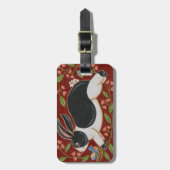 Folk Rabbit Bagagelabel (Voorkant verticaal)