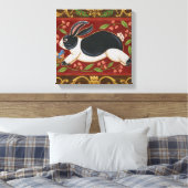 Folk Rabbit Canvas Afdruk (Insitu (Slaapkamer))