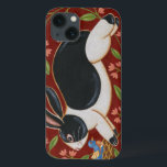Folk Rabbit iPhone 13 Hoesje<br><div class="desc">Maak vandaag een modern kunstwerk met een bruine en rode achtergrond. Dit kunstwerk bevat een zwart-wit konijn dat lijkt te lopen. De details in dit afbeelding zijn zeer scherp en levendig. Het is een hedendaags kunststuk dat perfect zal zijn voor elk soort volksthema dat je probeert te vinden.</div>