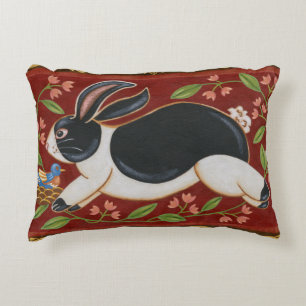 Folk Rabbit Decoratief Kussen