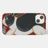 Folk Rabbit iPhone Hoesje (Achterkant horizontaal)