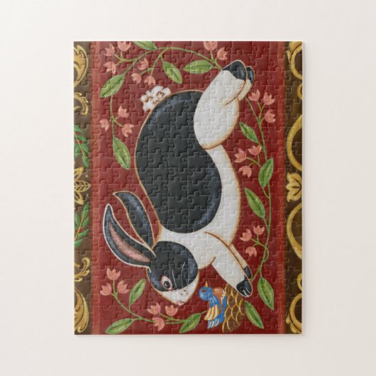 Folk Rabbit Legpuzzel (Verticaal)