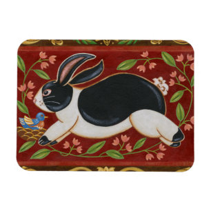 Folk Rabbit Magneet