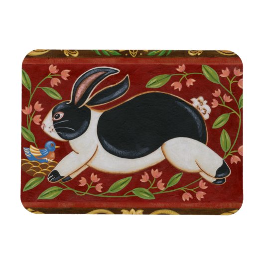 Folk Rabbit Magneet (Horizontaal)
