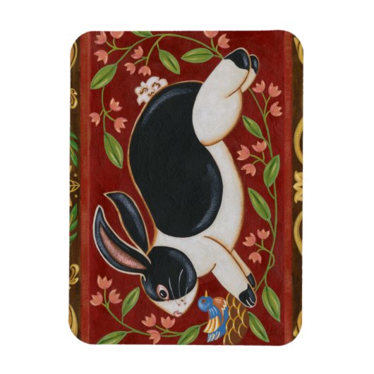 Folk Rabbit Magneet (Verticaal)