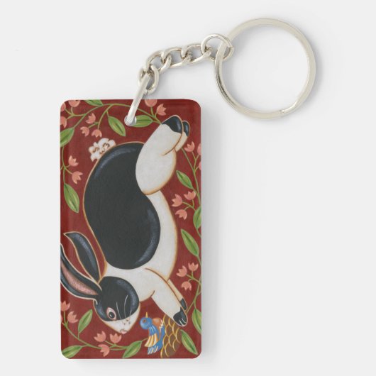 Folk Rabbit Sleutelhanger (achterkant)