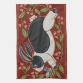 Folk Rabbit Theedoek (Verticaal)