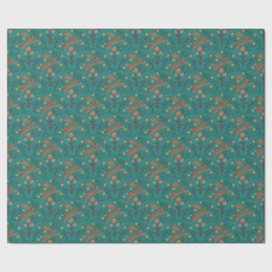 Folk Rabbits Cadeaupapier (Zoom)