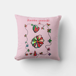 Folk Retro Quaint en Happy Art Kussen