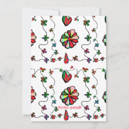 Folk Retro Quaint en Happy Art-schrijfkaart Kaart