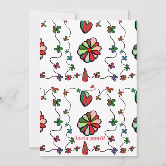 Folk Retro Quaint en Happy Art-schrijfkaart Kaart (Voorkant)