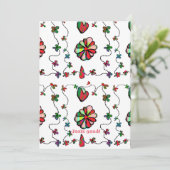 Folk Retro Quaint en Happy Art-schrijfkaart Kaart (Staand voorkant)