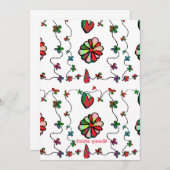 Folk Retro Quaint en Happy Art-schrijfkaart Kaart (Voorkant / Achterkant)