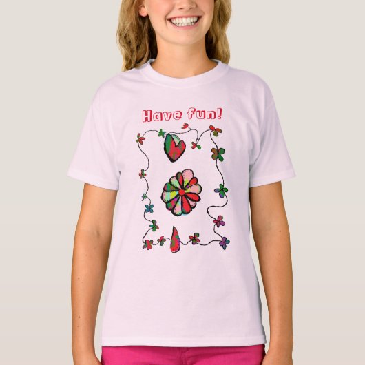 Folk Retro Quaint en Happy Art T-Shirt (Voorkant)