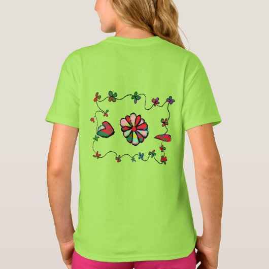 Folk Retro Quaint en Happy Art T-Shirt (Achterkant)