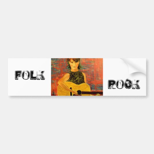 Folk Rock Bumpersticker (Voorkant)