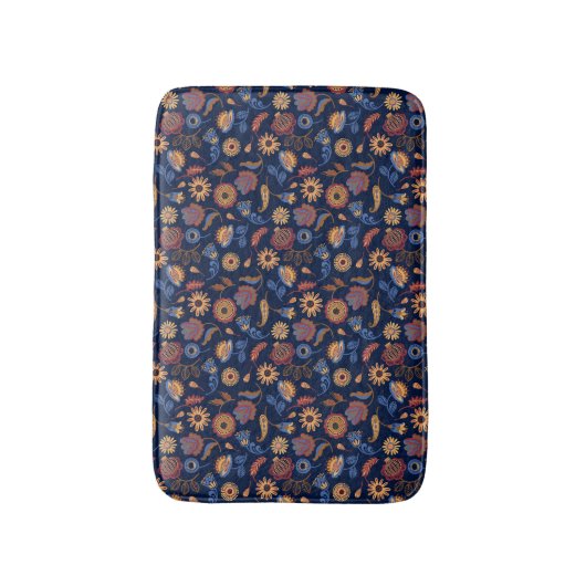 Folk Rustic Floral Badmat (Voorkant Verticaal)
