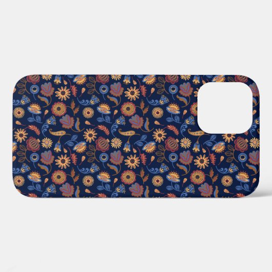 Folk Rustic Floral Case-Mate iPhone Case (Achterkant (horizontaal))
