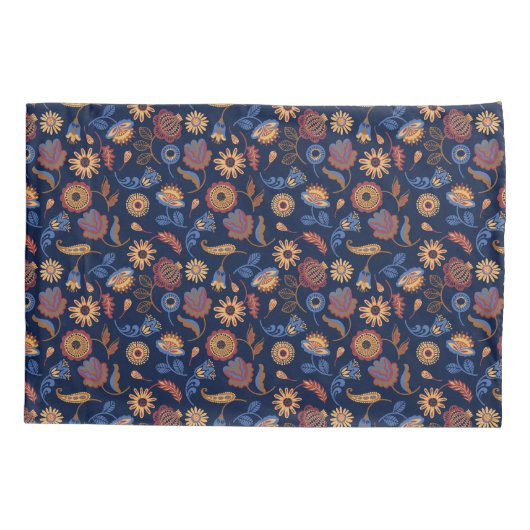 Folk Rustic Floral Kussensloop (Achterkant)