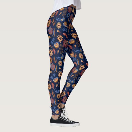 Folk Rustic Floral Leggings (Rechts)