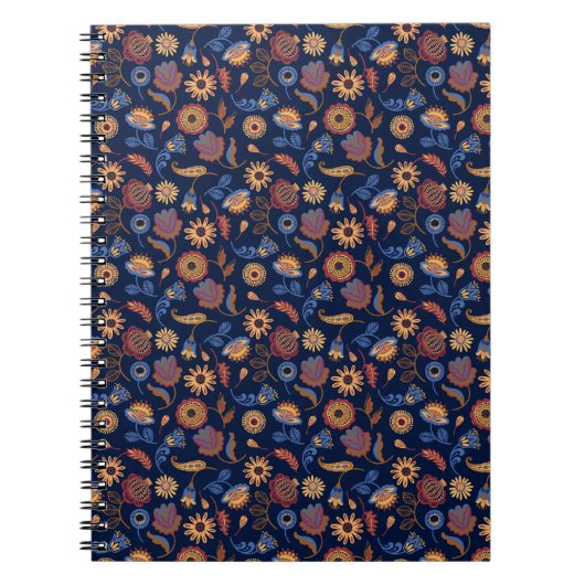 Folk Rustic Floral Notitieboek (Voorkant)