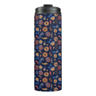 Folk Rustic Floral Thermosbeker