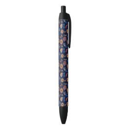 Folk Rustic Floral Zwarte Inkt Pen