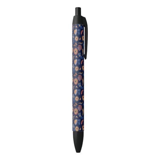 Folk Rustic Floral Zwarte Inkt Pen (Achterkant (Verticaal))