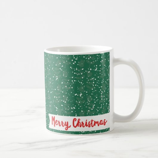 Folk Santa Claus Snowy Merry kerstkoffie Mok (Rechts)