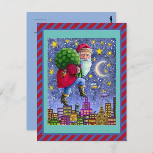 FOLK ST. BEELDSCHERM OP ROOFTOPS MET TANKJE BRIEFKAART (Voorkant / Achterkant)