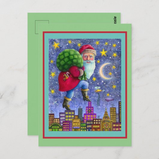 FOLK ST. BEELDSCHERM OP ROOFTOPS MET TANKJE BRIEFKAART (Voorkant / Achterkant)