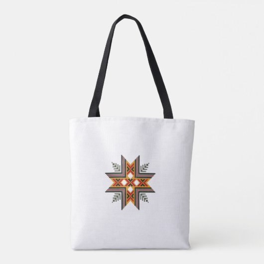 Folk Star Embroidery Tote Bag (Achterkant)