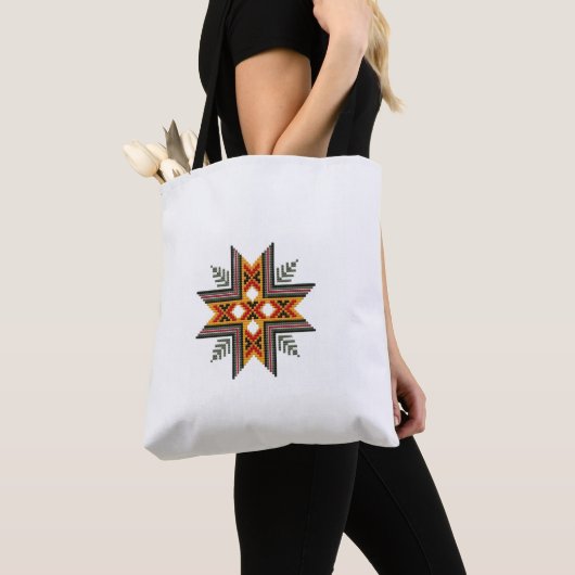 Folk Star Embroidery Tote Bag (Dichtbij)