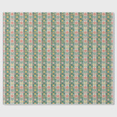 Folk Stripes Patroon Wrapping Paper Roll Cadeaupapier (Vlak)