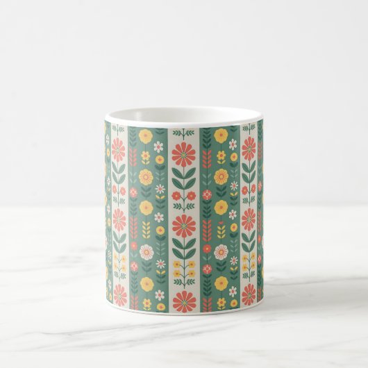 Folk Stripes Pattern Coffee Mok (Center)