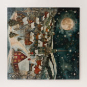 Folk Winter Village Legpuzzel (Horizontaal)