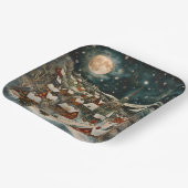 Folk Winter Village Papieren Bordje (Gebogen)