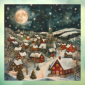 Folk Winter Village Raamsticker (Vel 3)