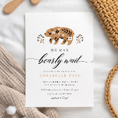 Folk Woodland Beer Barly Wait Baby shower Kaart